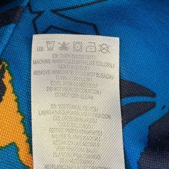 Reebok Boys Blue & Orange All Over Print Hoodie Sweatshirt With Front Pockets L - Picture 7 of 9